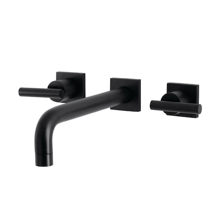 Kingston Brass KS6020CML Wall Mount Tub Faucet, Matte Black KS6020CML